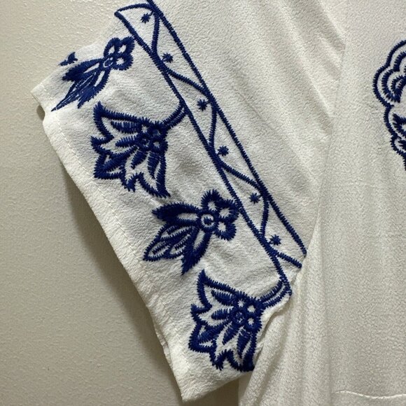 2/$30 Lulus Mini Shift Dress Size S Embroidered Boho Beach Coastal Euro Summer - Picture 6 of 12